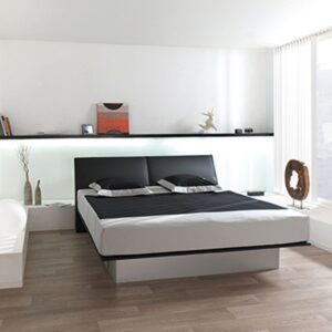 Le lit à eau/waterbed Onyx est le modèle standard de la gamme des lits à eau belges Profine