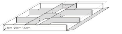 Socle à rangements latéraux pour lit à eau dès 90 cm x 200 cm – Image 2