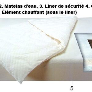 Lit à eau / waterbed Tasso Softside associe qualité de fabrication et confort pérenne avec une garantie d'usine de 10 ans sur le matelas