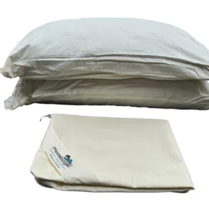 oreiller naturel bio G2 avec sa housse en coton bio